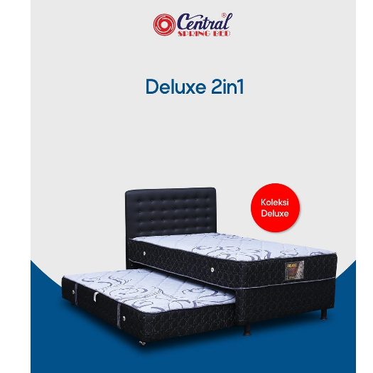Kasur tingkat springbed 2 in 1 central deluxe 120 dengan sandaran BANDUNG