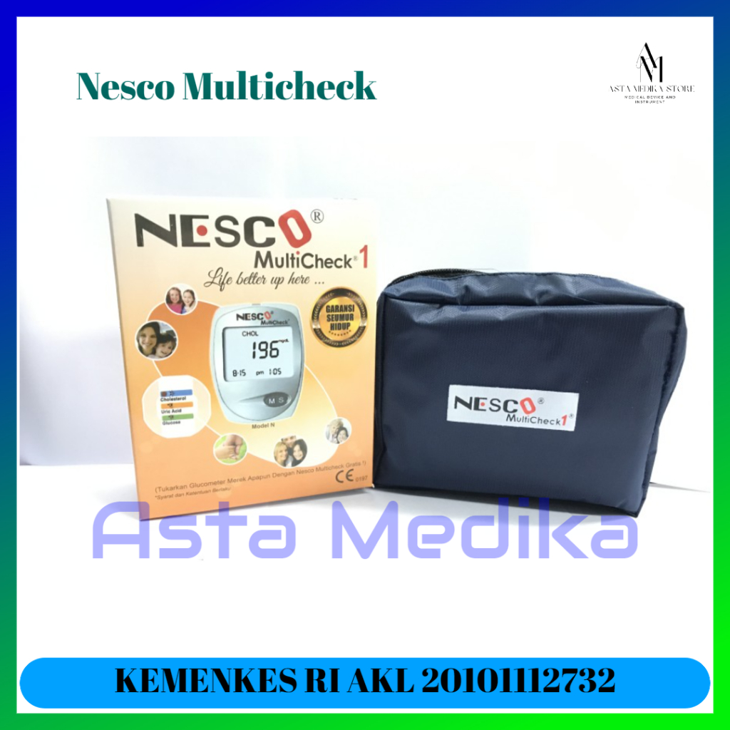 Nesco Multicheck 3 in 1 Alat Tes Gula Darah, Kolesterol, Asam Urat / Alat Test GCU Nesco