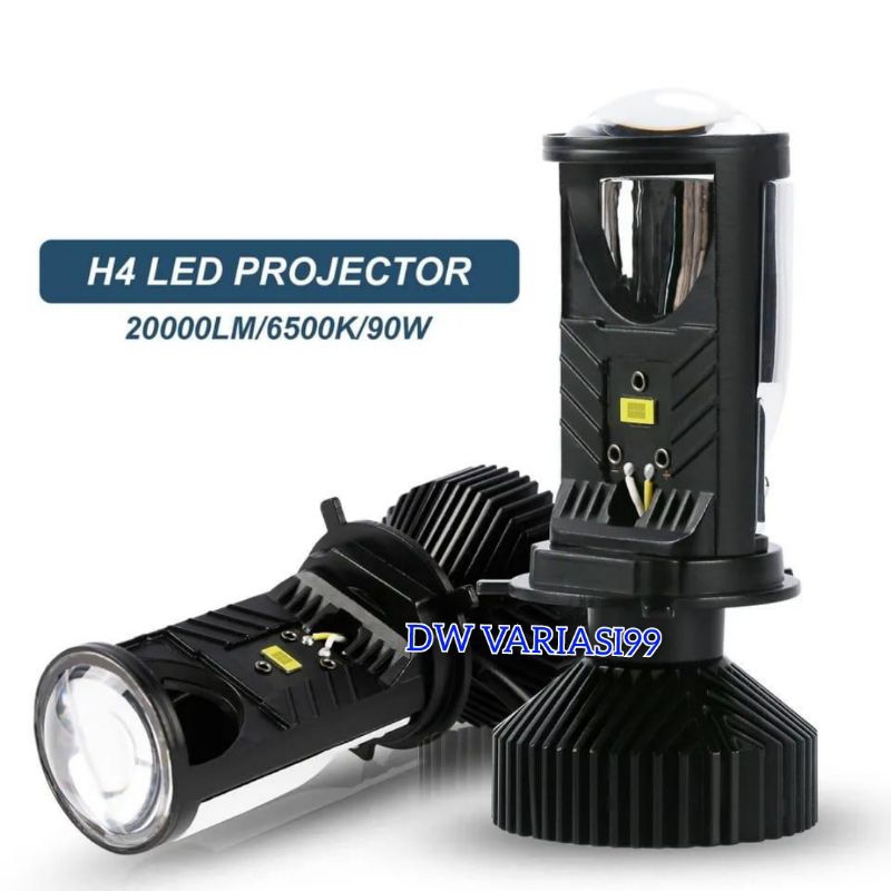 Lampu LED Headlamp LED H4 Mini Projector LED Y9 Lampu Mobil-Motor