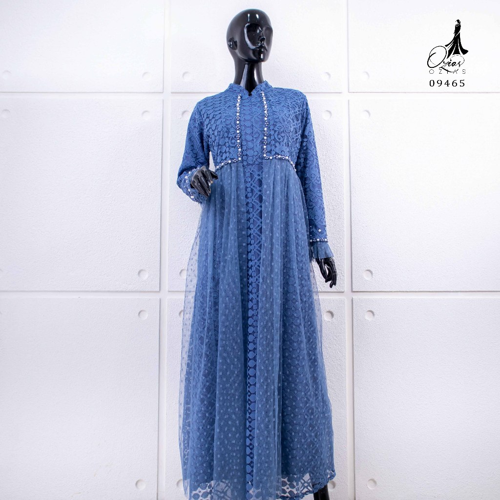 Ozias - Gamis Brokat Fimela 09465 Ld 105 120-denim