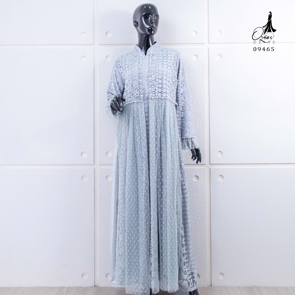 Ozias - Gamis Brokat Fimela 09465 Ld 105 120-abu