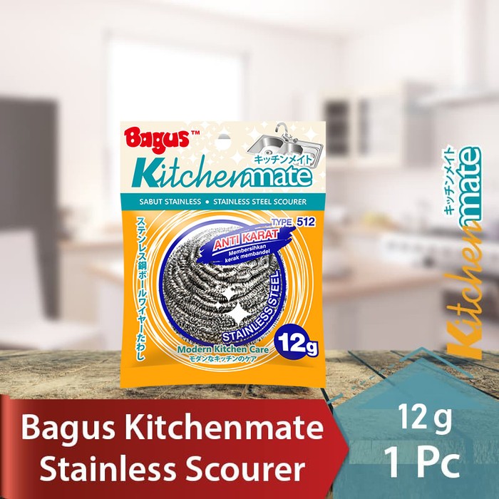 Bagus Sabut Stainless Scourer kawat cuci piring 12 g