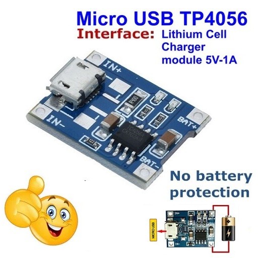 TP4056 Micro USB Lithium Battery Charging Module Output 5A charger modul powerbank Baterai Li-ion TP-4056 4056