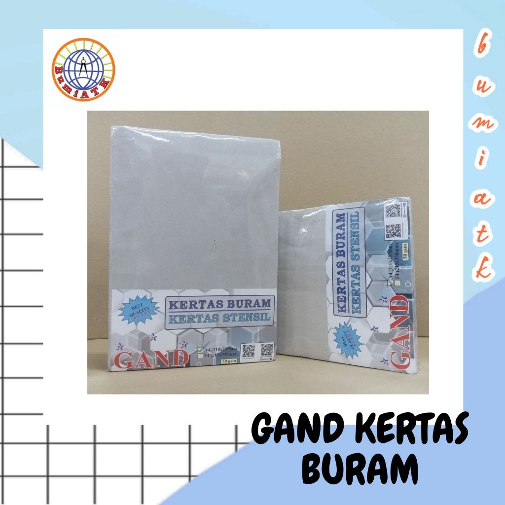 

GAND KERTAS BURAM A4 / KERTAS KORAN / KERTAS CORETAN / GAND KERTAS BURAM 1 RIM / KERTAS STENSIL