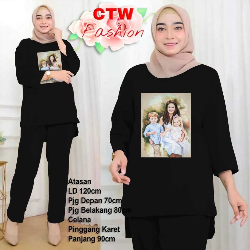ONE SET WANITA KEKINIAN/SETELAN BAJU DEWASA SANTAI VIRAL 2023