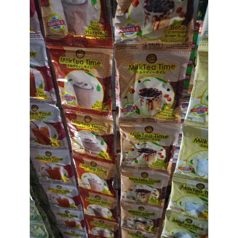 

1 Renceng Milk Tea Time Drink Isi 15 Sachet x 24 Gr