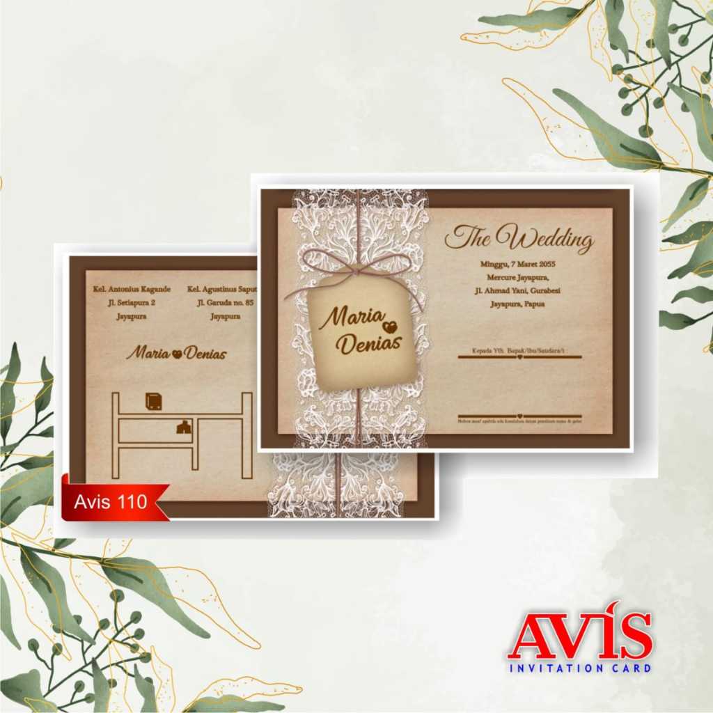 Blangko Undangan Pernikahan Avis 110 Harga Murah