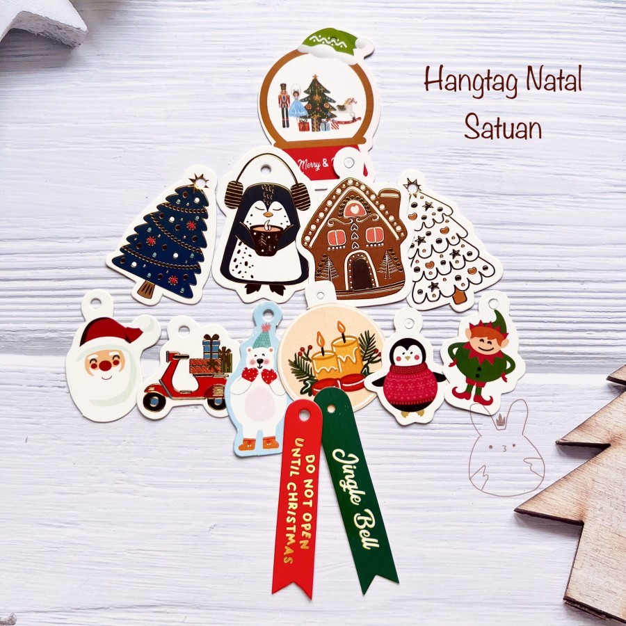 

(20pcs) Hangtag Natal XHT Label gantungan pohon, christmas card