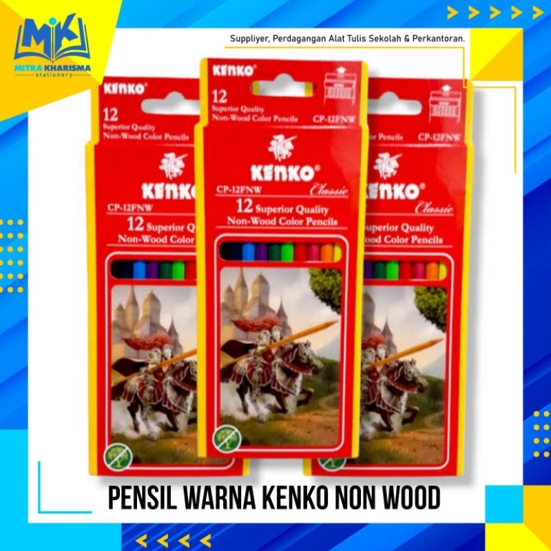 

Pensil Warna KENKO 12 Colour Non Wood / Pensil Warna KENKO CP-12FNW