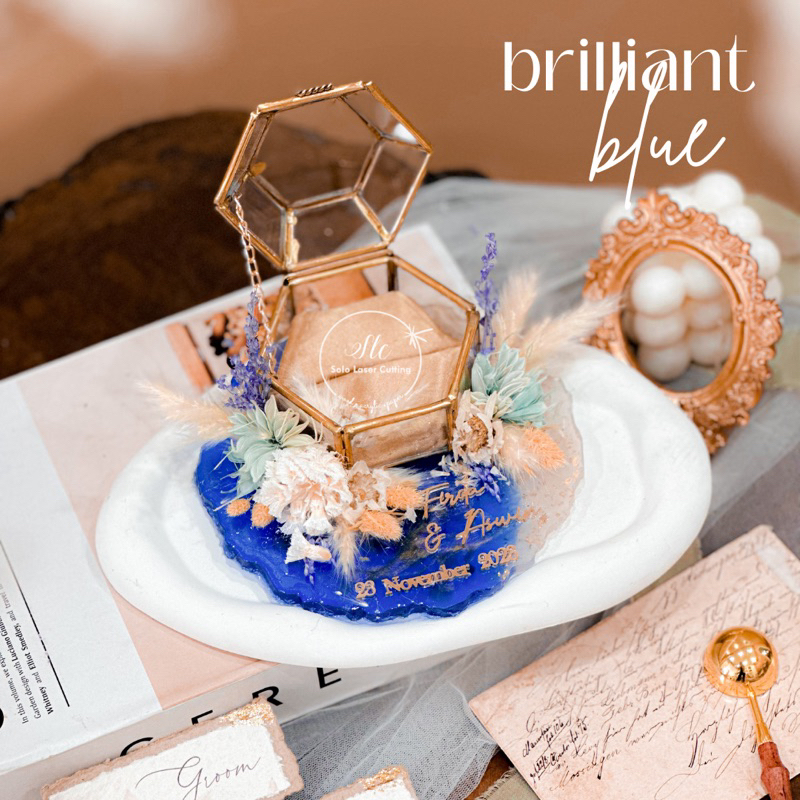 RING BOX RESIN CUSTOM NAMA TGL KOTAK MAHAR KOTAK CINCIN KOTAK PERHIASAN BISA CUSTOM NAMA TANGGAL RES
