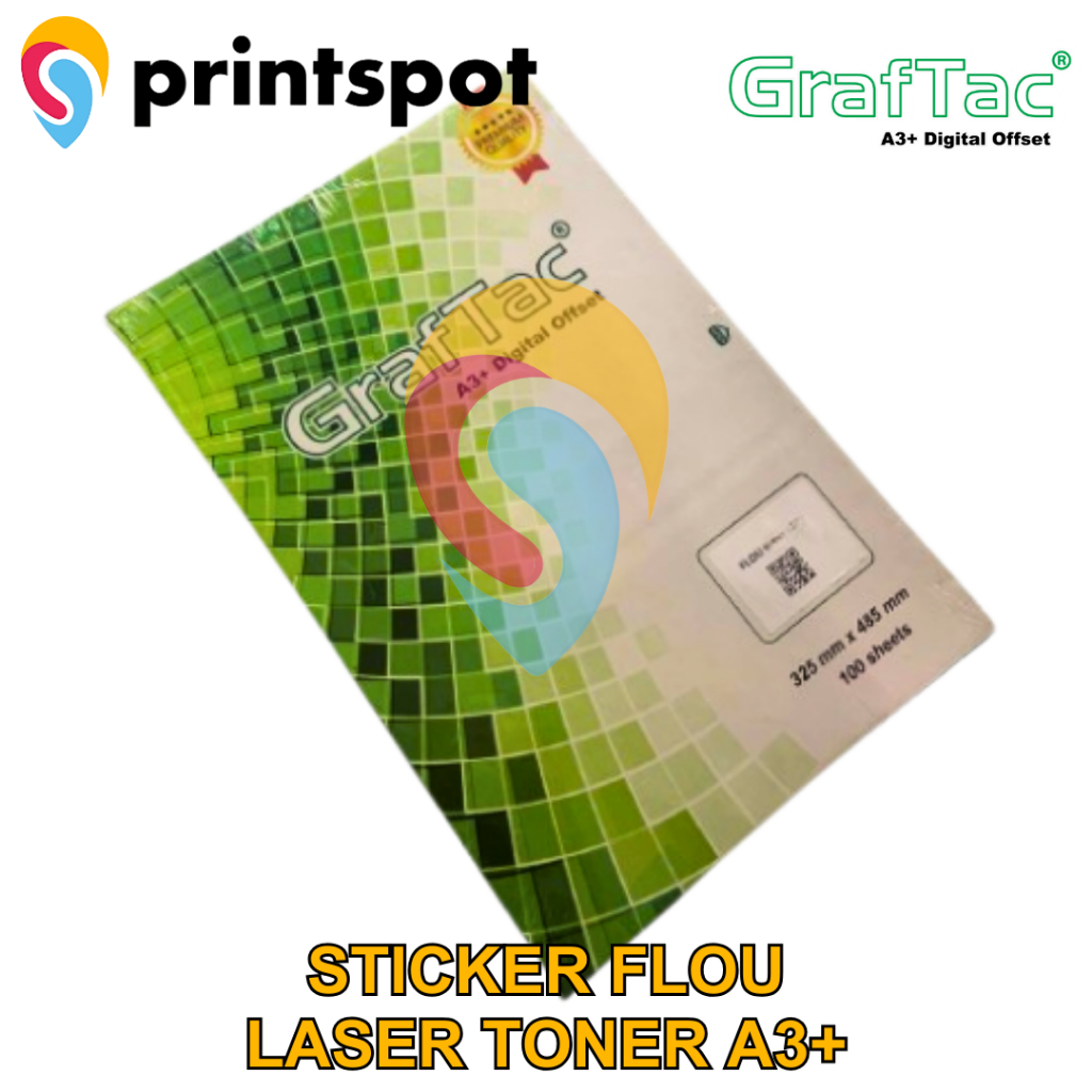 

GRAFTAC Sticker Kertas Flou A3+ Digital Print Laser Toner - PACK