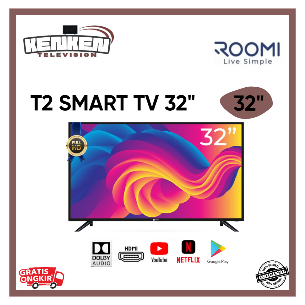 TV LED ROOMI SMART TV + T2 32 INCH  ROOMI TV 32'