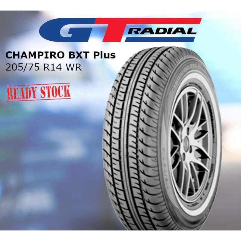 ban mobil 205/75 r14 GT Champiro BXT Plus WR White Strip 205 75 14 List Putih