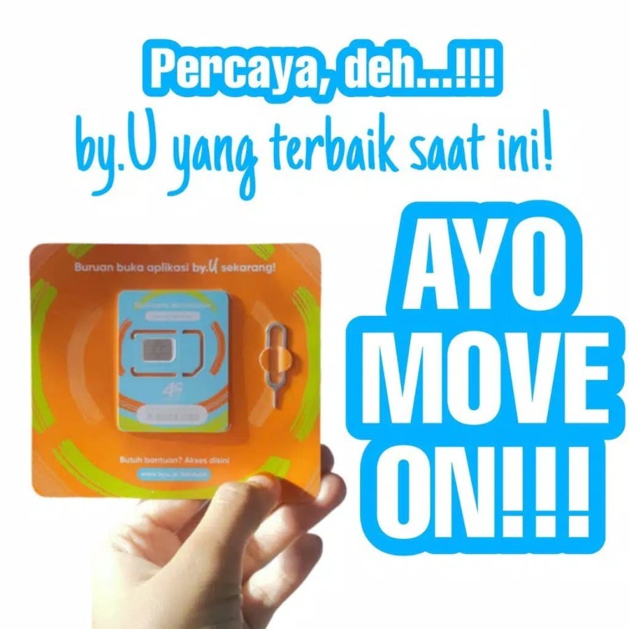 Kartu Perdana by.U - byU Telkomsel Kuota Murah Harga Semaunya - Kartu by U
