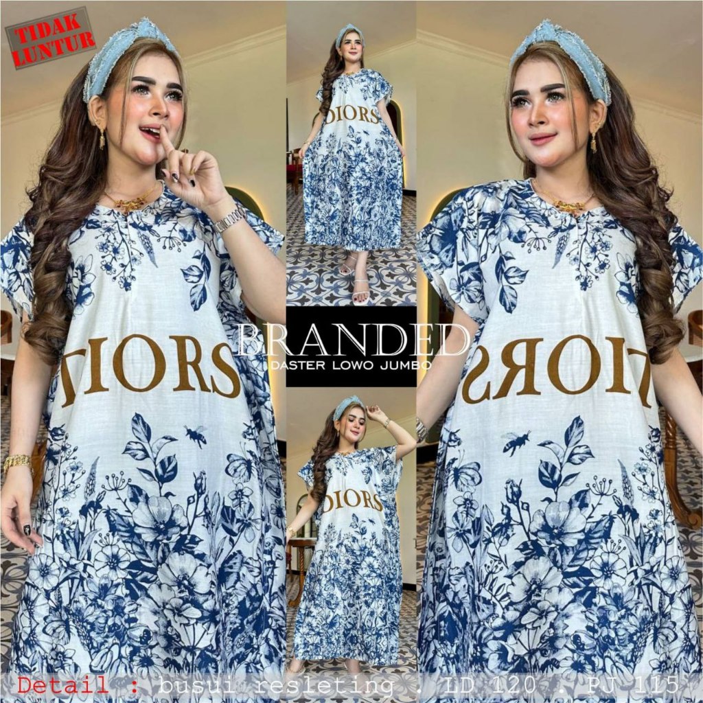 Daster Jumbo Brand Rayon Premium Resleting Busui Friendly Model Lowo Kekinian Branded Terbaru Merk H