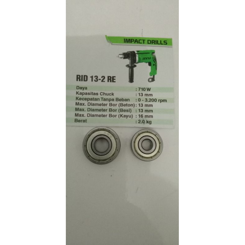 sepaket bearing klaher bor Ryu 13mm rid 13-2 re/laher impact drill Ryu rid 13-2