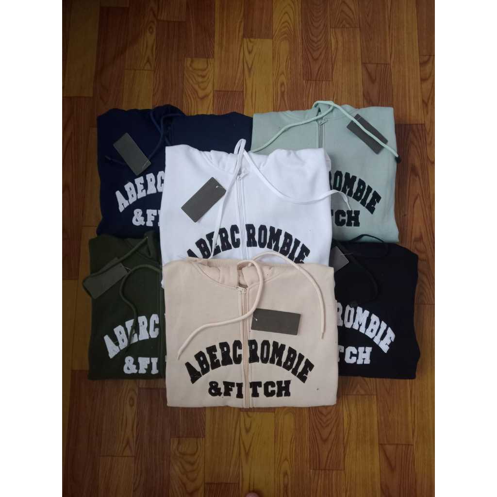 WHO A.U BORDIR - Jaket Hoodie Zipper ABER Hitam Premium Quality Full Teg & Label Bahan Teball Unisex