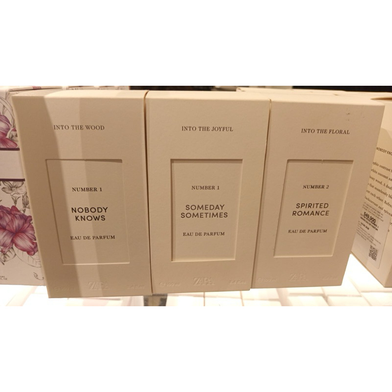 Zara Original - EDP 100ml Zara Someday Sometimes / Spirited Romance / Nobody Knows