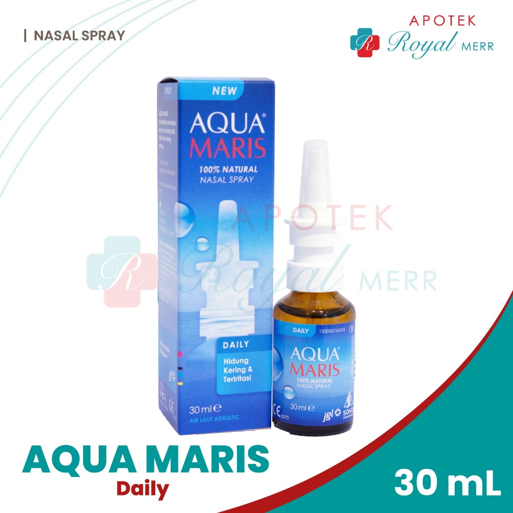 AQUA MARIS DAILY NASAL SPRAY 30 ML Untuk Dekongestan & Pembersih Hidung Harian, Mengatasi Kekeringan