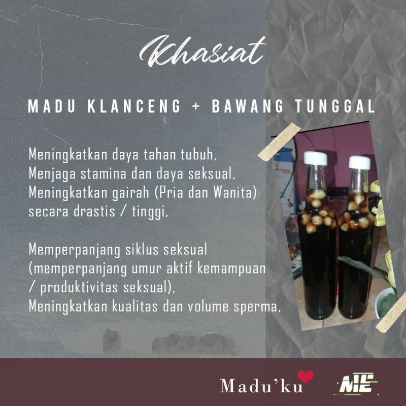 

Madu Klanceng dan Bawang Tunggal