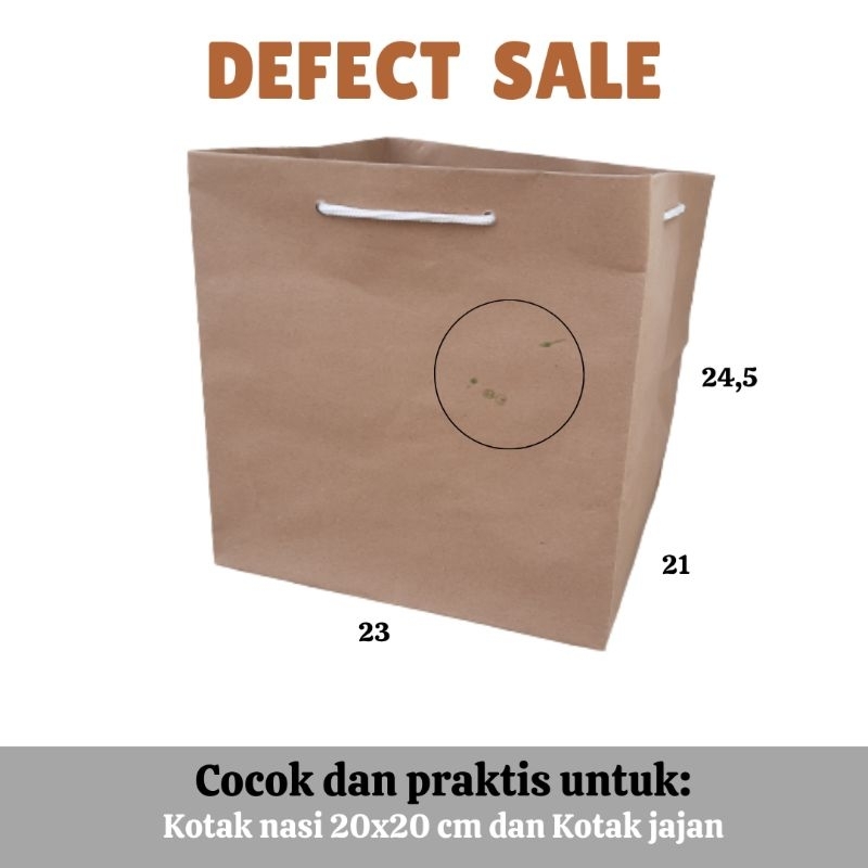 Paper bag R10K Defect Sale/BS, tas kertas murah  P23 L21 T24,5