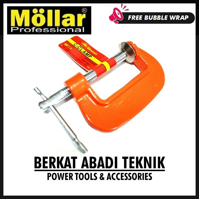 BISON Clamp C 2 Inch G Catok Klem Clem Penjepit Kayu Besi Alat Jepit Clam