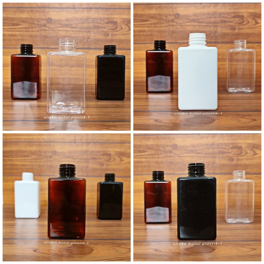 Botol 100ml Kotak / Botol Plastik 100ml Kotak Botol Tanpa Tutup