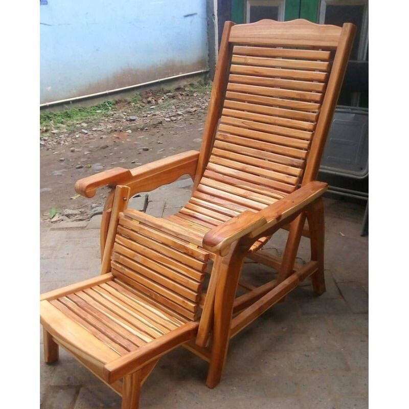 Kursi malas lipat kayu jati Kursi santai lipat kursi males jati termurah