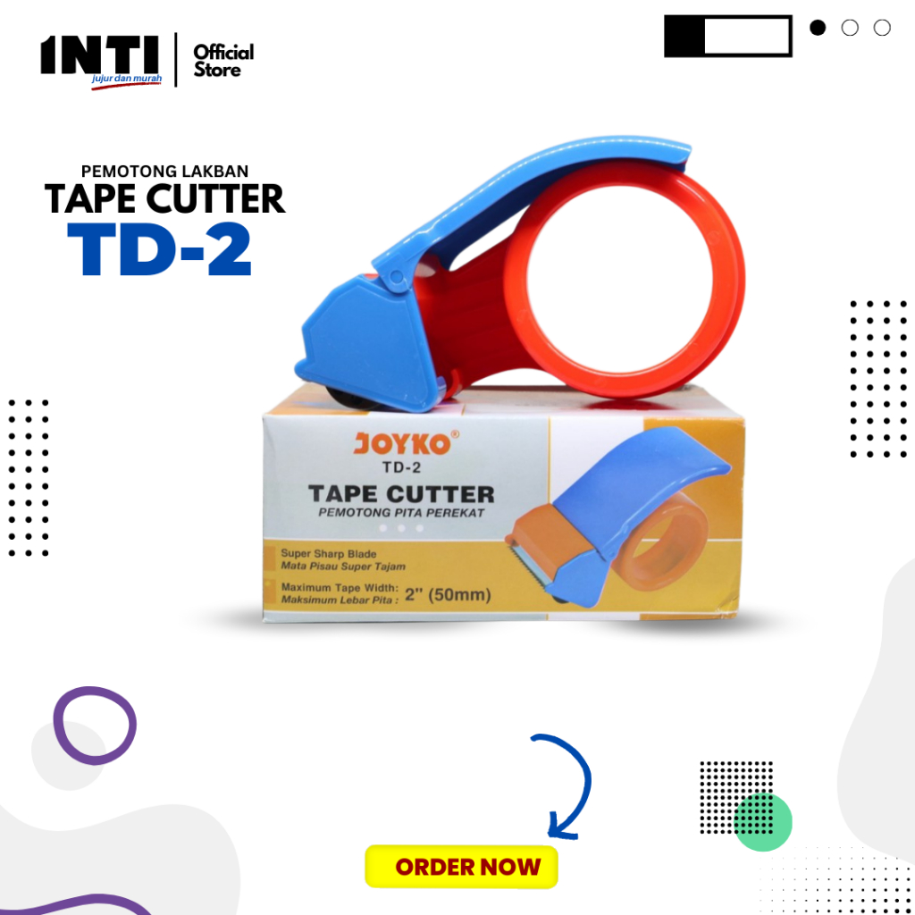 

Tape Dispenser Lakban Tape Cutter 2 JOYKO TD-02 PEMOTONG PITA PEREKAT