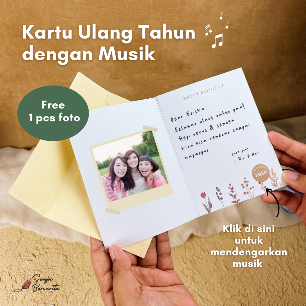 

Kartu Ulang Tahun Musik/ Melody Card/Birthday Melody Card/Birthday Card/Gift Card