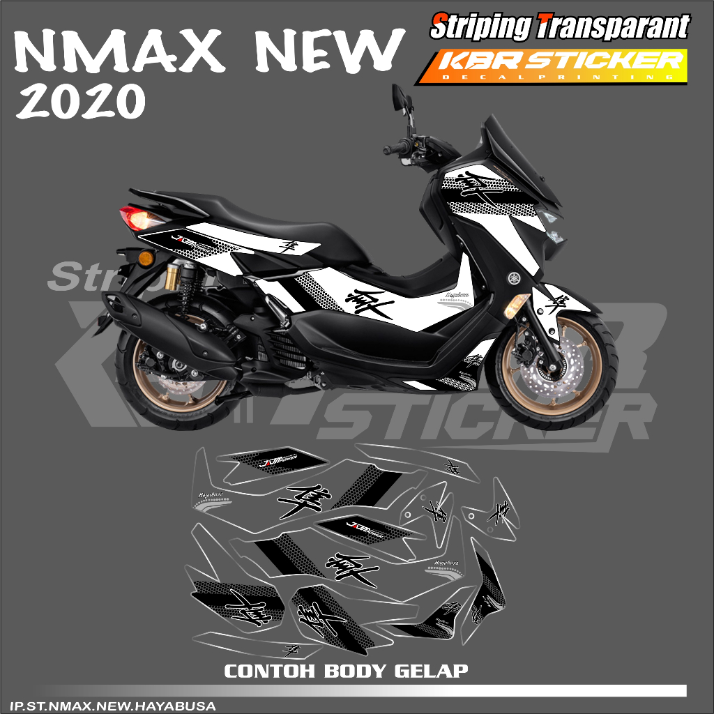 NMAX NEW (COD) STIKER STRIPING MOTOR YAMAHA NMAX NEW - STIKER LIST GRAFIK SIMPLE WARNA VARIASI DESAI