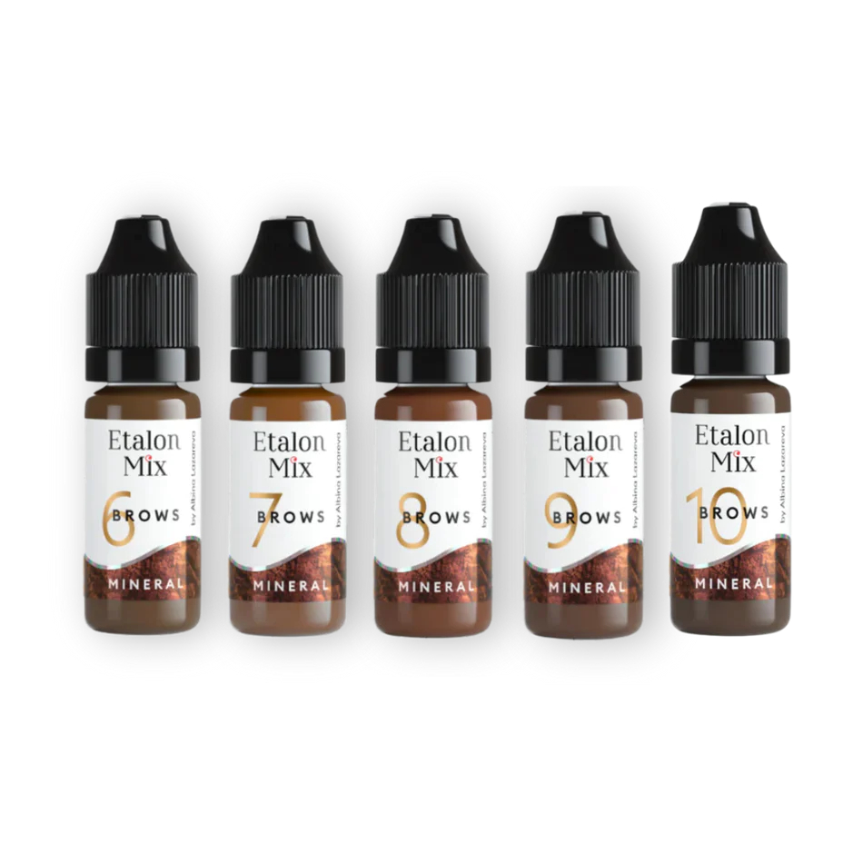 Etalon Mix Pigment MINERAL SERIES/tinta etalon alis/Tinta sulam alis/Tinta tattoo alis/Tinta sulam P