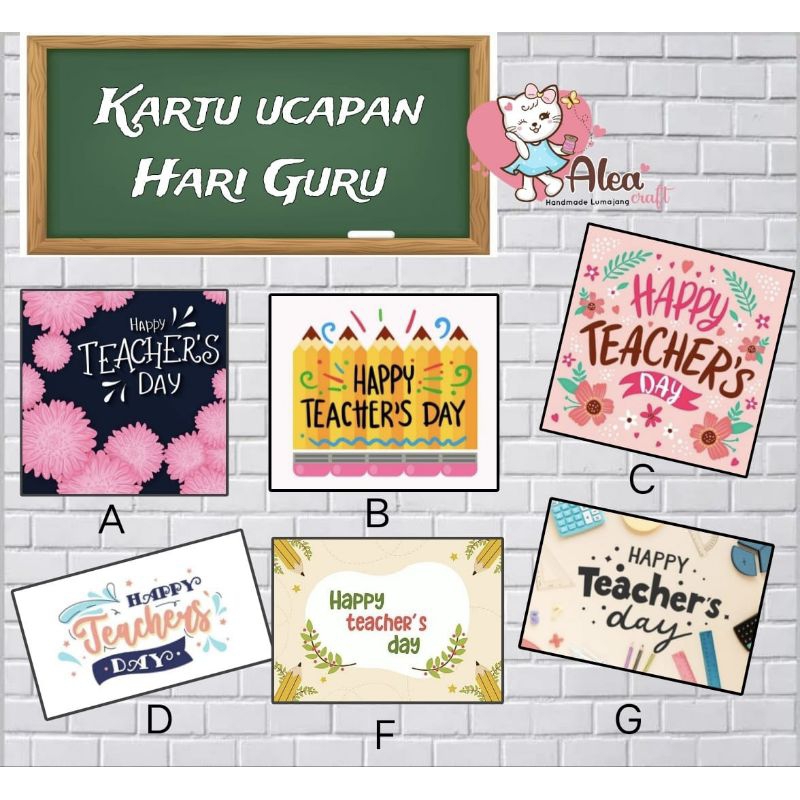 Kartu ucapan Selamat hari guru Greeting card's happy teacher's day