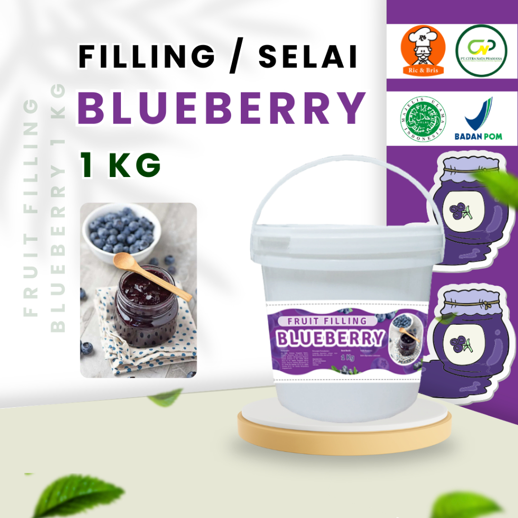 

R&B Filling Selai Blueberry 1 Kg/Selai Blueberry/Blueberry Selai