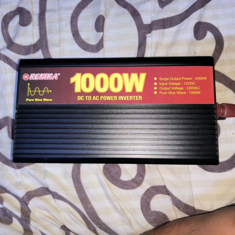 inverter kenika 1000 Watt 12 VDC pure sine wave