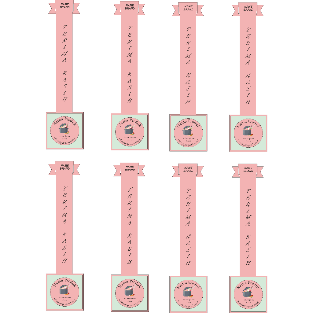 Stiker Toples kue lebaran kotak