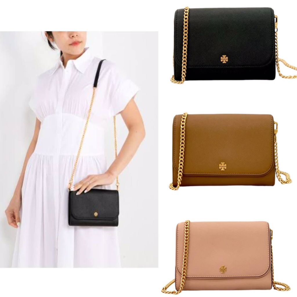 TORY BURCH EMERSON WALLET ON CHAIN - WOC CROSSBODY BAG ORIGINAL