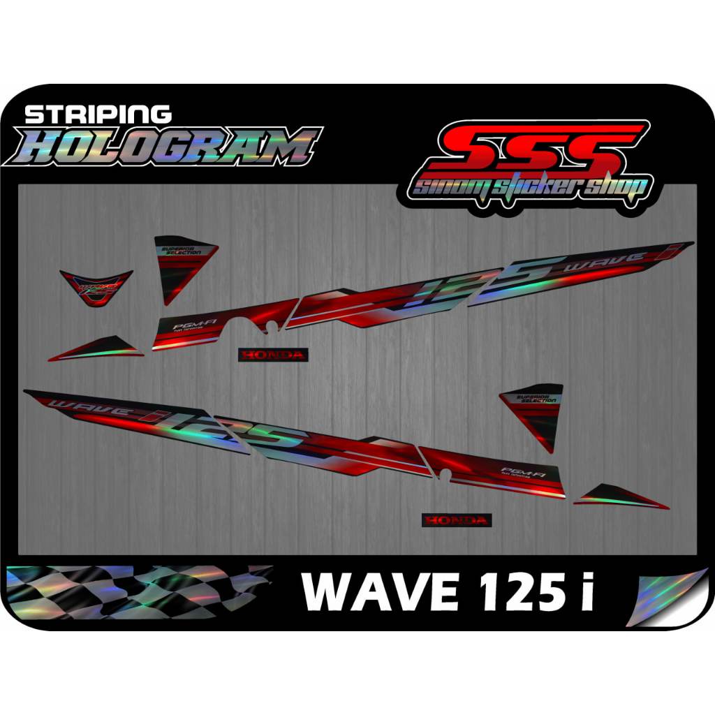 Striping Variasi Honda Supra X 125 Tahun 2005-2013 Motif Wave 125i