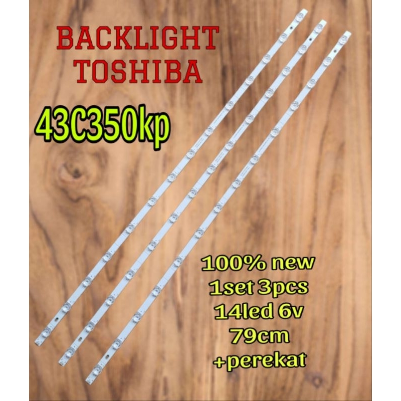 Lampu led bl backlight tv toshiba 43c350 43C350kp