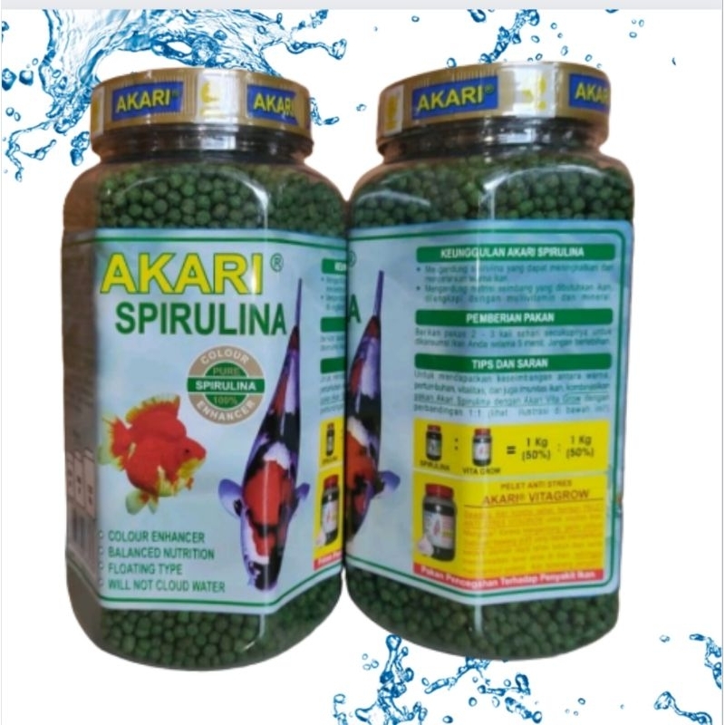 Makanan Ikan Koi Koki AKARI AA SPIRULINA 300GR