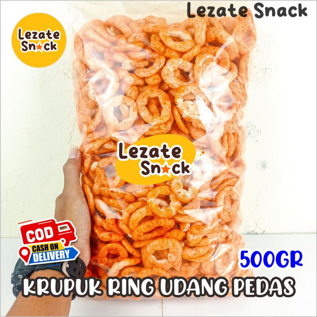 

Kerupuk Ring Udang Pedas Manis 1KG Kiloan Murah Enak Gurih / Kerupuk Slondok Udang Gurih Asin 1 BAL / Kripik Lanting Udang Selondok Bandar Lampung