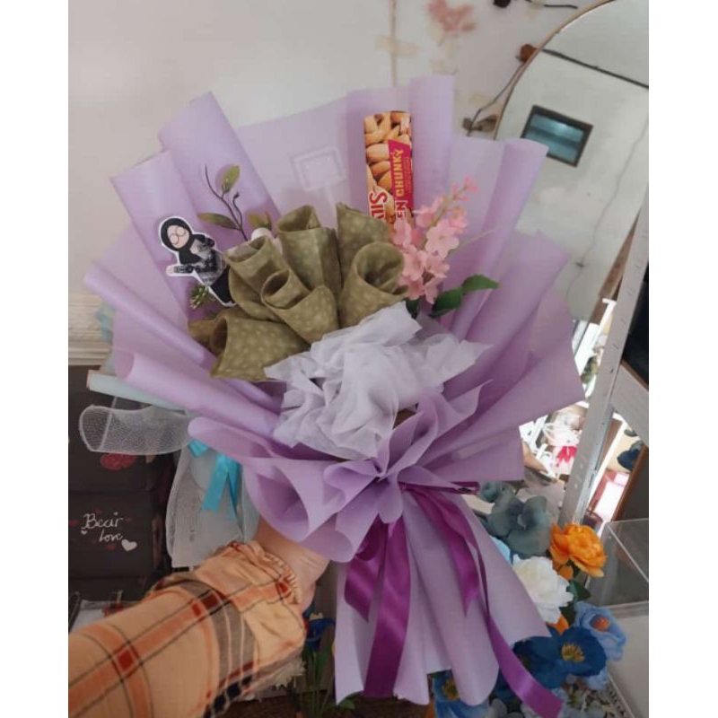 Buket 2 HIJAB hari IBU segiempat / hijab segiempat voal premium / Pashmina ceruty