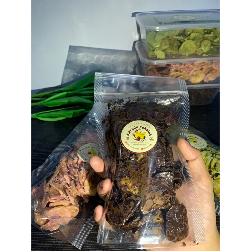 

keripik pisang cokelat lumer keripik pisang Matcha tiramisu strawberry lumer 106 gr