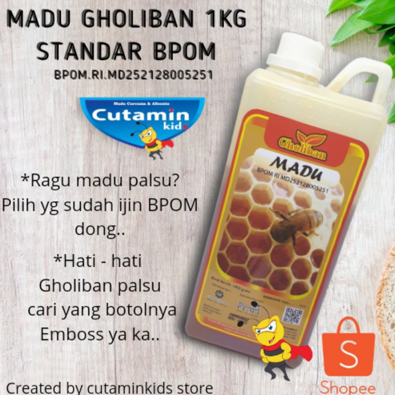 

12.12 Brand MADU BPOM GHOLIBAN 1KG ORIGINAL buruan