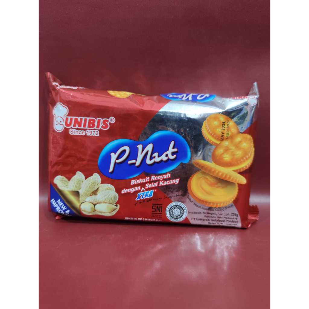 

Unibis P-Nut 258gr - Biskuit Isi Selai Kacang