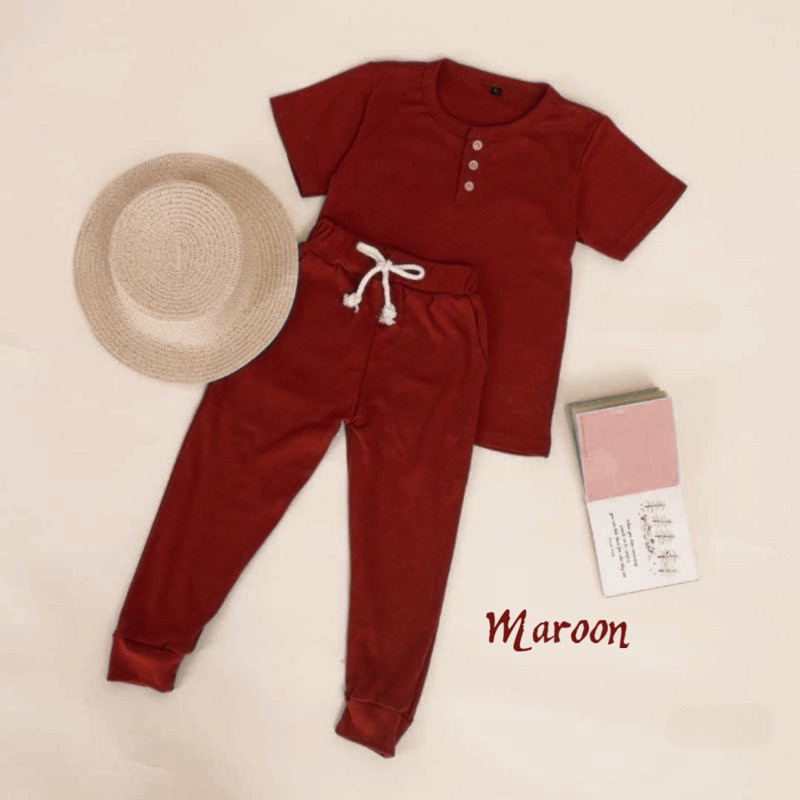 SETELAN BAJU ANAK LAKI LAKI USIA 6 - 5 TAHUN MOTIF KIANO/SETELAN BAJU POLOS/SETELAN BAJU ANAK LAKI D