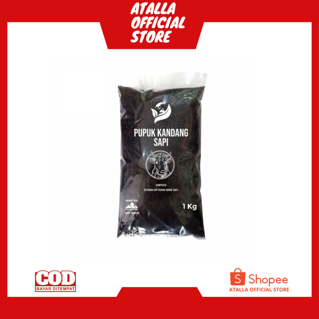 Pupuk kandang / Pupuk kompos / Pupuk organik kotoran sapi murni fermentasi berat 1kg