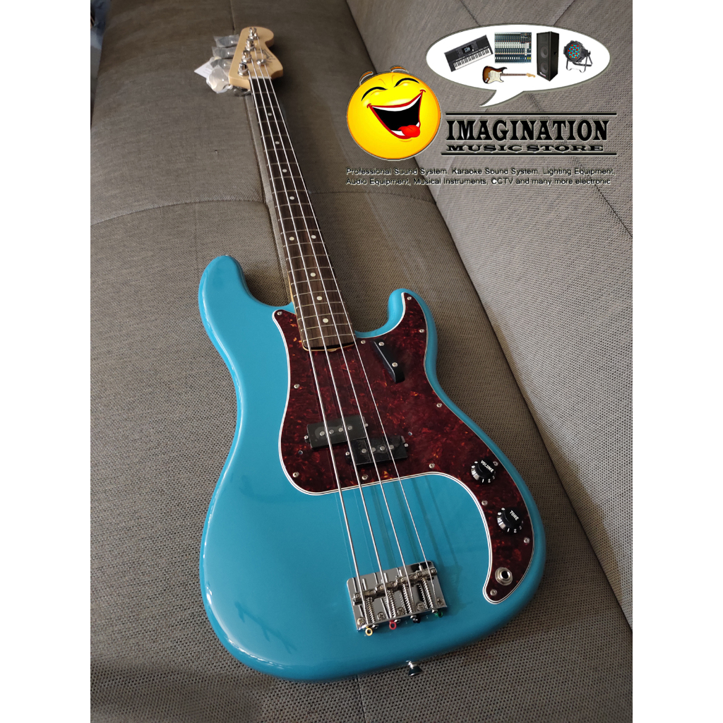 Fender Japan Adam Subarkah Signature Precision Bass Guitar, Rosewood FB, Taos Turquoise
