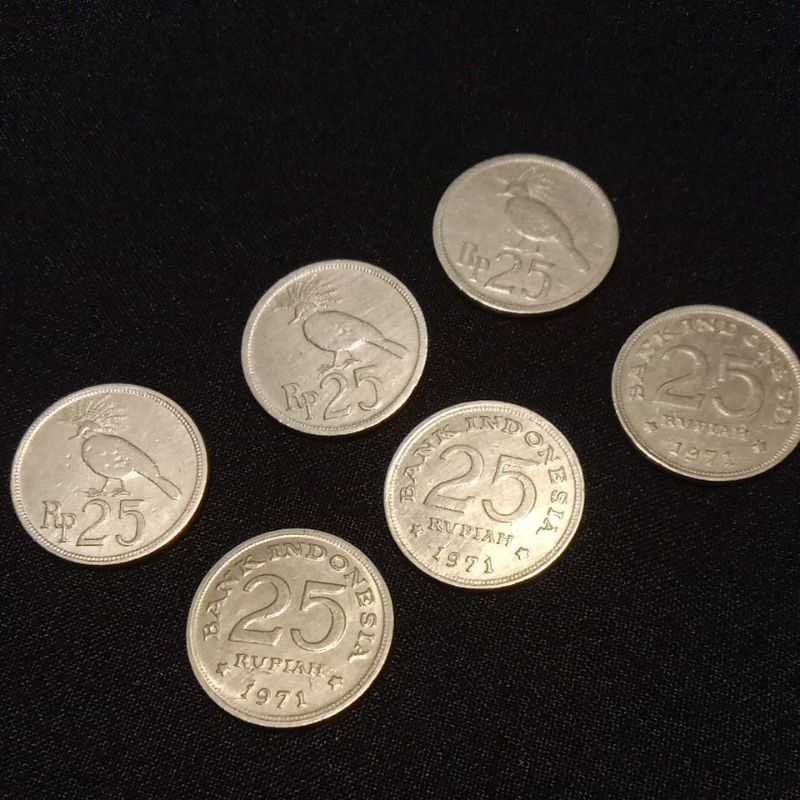 25 rupiah burung kasuari tahun 1971