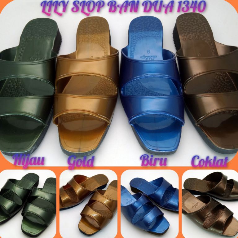 Best Seller.. Sandal Lily Ban Dua/Sendal Jadul Original type 1340 Spesial Untuk Pria Atau Wanita ter